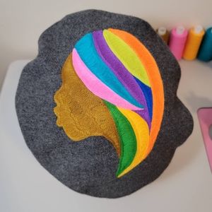 🚨SOLD🚨 Embroidered Wool Beret